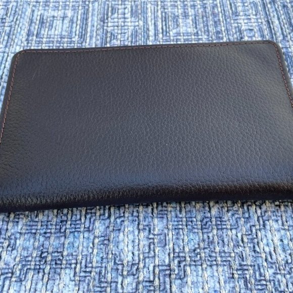 Passport Holder Dark Brown genuine Leather Handmade Card Holder Wallet - Picture 6 of 11